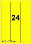 DBS étiquettes 63,5x33,9mm, 24/feuille, 
