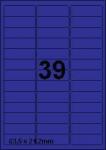 DBS étiquettes 63,5 x 21,2 mm, 39 par fe