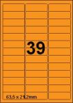 DBS étiquettes 63,5x21,2mm, 39 parfeuill