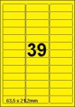 DBS étiquettes 63,5 x 21,2 mm, 39 par fe