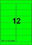 DBS étiquettes 99,1x42,3 mm, 12/feuille,