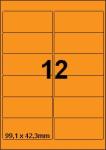 DBS étiquettes 99,1x42,3 mm, 12/feuille,