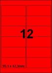 DBS étiquettes 99,1x42,3 mm, 12/feuille,