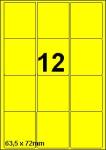 DBS étiquettes 63,5 x 72 mm 12/feuille, 