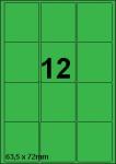DBS étiquettes 63,5 x 72 mm, 12/feuille,