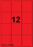 DBS étiquettes 63,5 x 72 mm, 12/feuille,