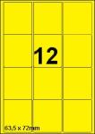 DBS étiquettes 63,5 x 72 mm, 12/feuille,
