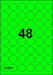 DBS étiquettes 32 mm dia, 48 par feuille