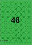 DBS étiquettes 32 mm dia, 48 par feuille