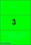 DBS étiquettes laser/inkjet 70x297mm*, 3