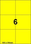 DBS étiquettes 105 x 99 mm, 6 par feuill