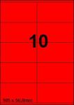DBS étiquettes 105 x 56,8 mm, 10 par feu