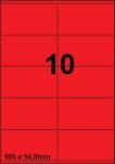 DBS étiquettes 105 x 56,8 mm, 10 par feu