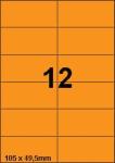 DBS étiquettes 105x49,5 mm, 12 parfeuill