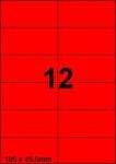 DBS étiquettes 105 x 49,5 mm, 12 par feu
