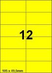 DBS étiquettes 105 x 49,5 mm, 12 par feu