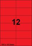 DBS étiquettes 105 x 49,5 mm, 12 par feu