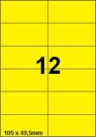 DBS étiquettes 105 x 49,5 mm, 12 par feu