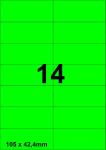 DBS étiquettes 105 x 42,4 mm, 14 par feu