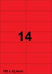DBS étiquettes 105 x 42,4 mm, 14 par feu