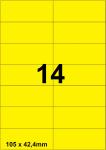 DBS étiquettes 105 x 42,4 mm, 14 par feu