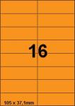 DBS étiquettes 105x37,1mm, 16 par feuill