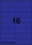 DBS étiquettes 105 x 33,9 mm, 16 par feu