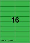 DBS étiquettes 105 x 33,9 mm, 16 par feu