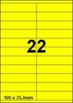 DBS étiquettes 105x25,4 mm, 22/feuille, 