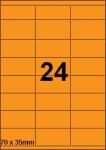 DBS étiquettes 70x35 mm, 24 par feuille,