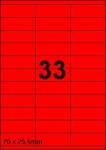 DBS étiquettes 70 x 25,4 mm, 33 parfeuil