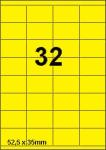 DBS étiquettes 52,5 x 35 mm, 32 parfeuil