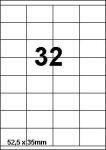 DBS étiquettes° 52,5x35 mm,32 par feuill
