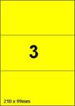 DBS étiquettes 210 x 99 mm, 3 par feuill