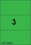 DBS étiquettes 210 x 99 mm, 3 par feuill