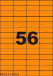 DBS etiketten 52,5 x 21,2 mm 56 per blad oranje 200 vel