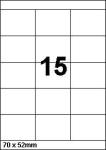DBS étiquettes 70 x 52 mm, 15 par feuill