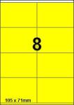 DBS étiquettes 105 x 71 mm, 8/feuille, f