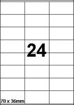 DBS étiquettes 70x36mm 24/feuille blanc 