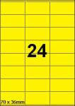 DBS étiquettes 70 x 36 mm, 24/feuille, j