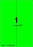 DBS étiquettes 210x297mm, backsplit,fluo