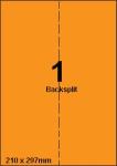 DBS étiquettes 210x297mm, backsplit,fluo