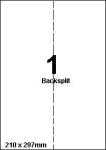 DBS étiquettes 210x297mm backsplitblanc 