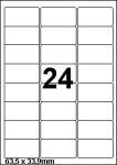 DBS étiq. 63,5x33,9mm 24/feuille blanc s