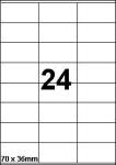 DBS étiq. 70x36mm 24/feuille blancsuper 