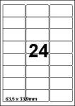 DBS étiq. 63,5x33,9mm 24/feuille blanc d