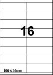 DBS étiquettes 105x35mm 16/feuilleblanc 