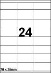 DBS étiquettes 70x35mm 24/feuille blanc 