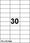 DBS étiq. 70x29,7mm 30/feuille blanc dee
