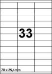 DBS étiq. 70x25,4mm 33/feuille blanc dee